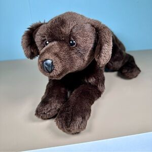 Animal Alley Toys R Us 2007 Chocolate Brown Labrador 14” Plush Stuffed Dog